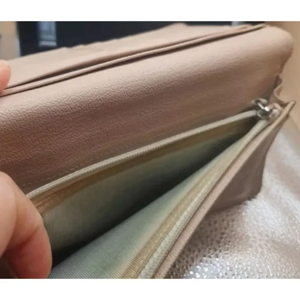 Chanel Vintage Black and Tan Leather Wallet